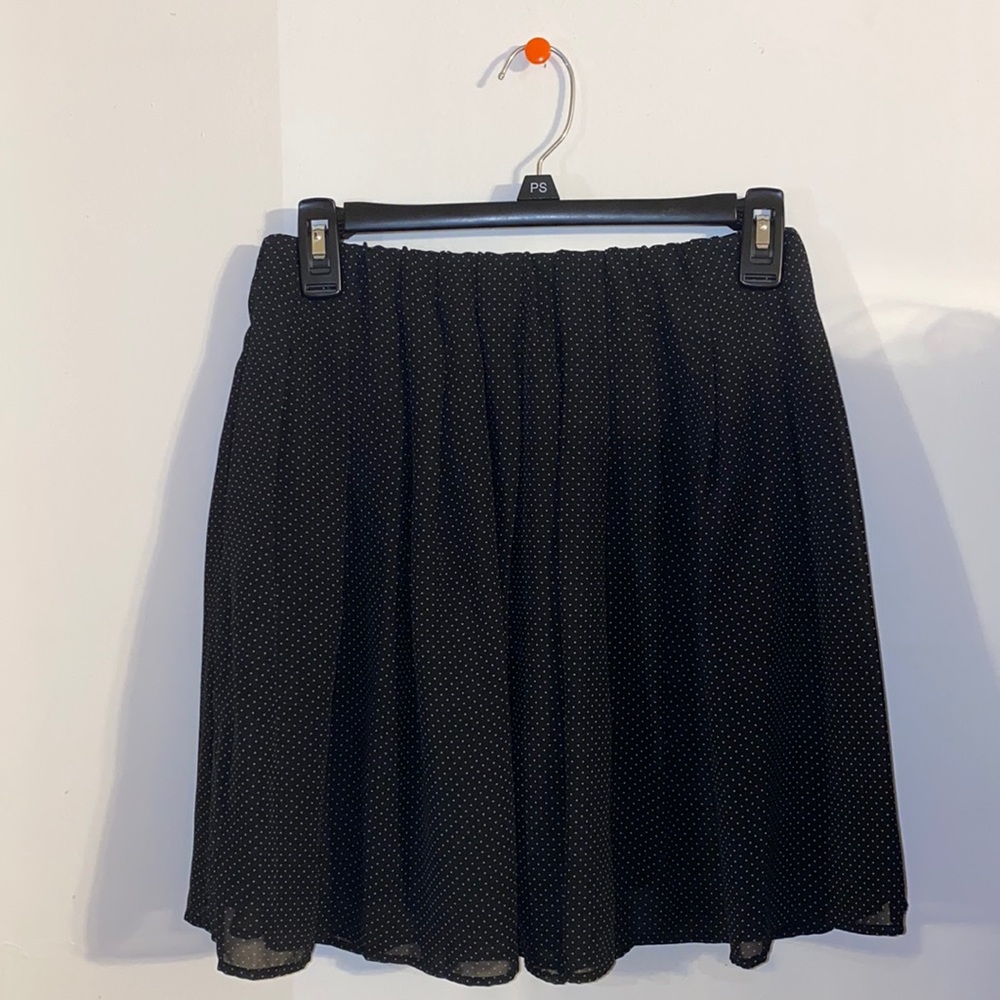 Black polka dot skirt